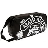 MANCHESTER UNITED FC BOOT BAG - OFFICIAL BAG (RT) - FEATURES TEAM COLORS AND CREST - IMPORTED - FOR ALL MANCHESTER UNITED SOCCER FANS - QUALITY TEAM BAG WITH CREST DESIGN - MANCHESTER UNITED BOOT BAG