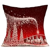AIMTOPPY Christmas Tree Pillow Case Sofa Waist Throw Cushion Cover Home Decor