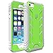 iPhone SE Case, iPhone 5S Case, iPhone 5 Case, POETIC Revolution [Premium Rugged][Shock Absorption & Dust Resistant] Protective Case w/Built-in Screen Protector for Apple iPhone SE Green/Gray