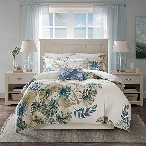 Harbor House Cotton Duvet Set-Coastal, Beach Cottage Design All Season, Breathable Comforter Cover Tropical Bedding…