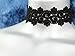 Twilight's Fancy Wide Floral Curl Venice Lace Choker Necklace (Black, Small)