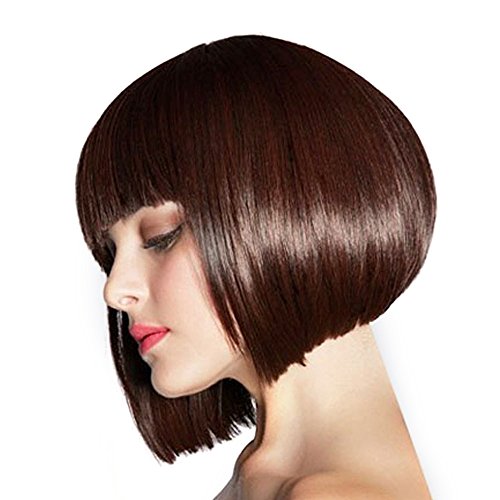 Blonde unicorn sexy straight bob wigs real human hair mixed synth…