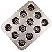 MyLifeUNIT Carbon Steel Cannele Pan, 12-Cavity Non Stick Cannele Mold, Golden