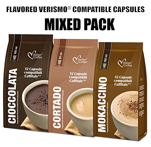 36 Flavored drinks mixed pods compatible with VERISMO system