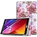 MoKo ASUS ZenPad 8.0 Case - Ultra Compact Slim Lightweight Smart Shell Stand Cover Case With Auto Wake / Sleep for ASUS ZenPad Z380M/Z380C/Z380KL 8.0 inch Tablet, Floral PURPLE