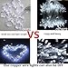Star Solar Lights Outdoor 123LED Solar Powered Curtain Lights for Backyard Garden Patio Home Christmas Holiday Decoration