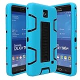 Galaxy Tab 4 7.0 Case, E LV High Impact Resistant Full-body Protection Hybrid Armor Defender Case Convertible Built in Stand for Samsung Galaxy Tab 4 7 with 1 Black Stylus - TURQUOISE / BLACK
