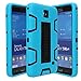 Galaxy Tab 4 7.0 Case, E LV High Impact Resistant Full-body Protection Hybrid Armor Defender Case Convertible Built in Stand for Samsung Galaxy Tab 4 7 with 1 Black Stylus - TURQUOISE / BLACK