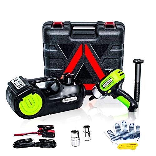 E-HEELP Electric Car Jack 5Ton 12V Hydraulic Kit With Impact Wrench For Suv Mpv Sedan Truck Change Tires Garage Repair