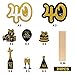40th Birthday Party Centerpieces Black and Gold Themed Party Centerpieces Sticks Glitter Table Toppers Decorations Party Photo Booth Props Set of 24