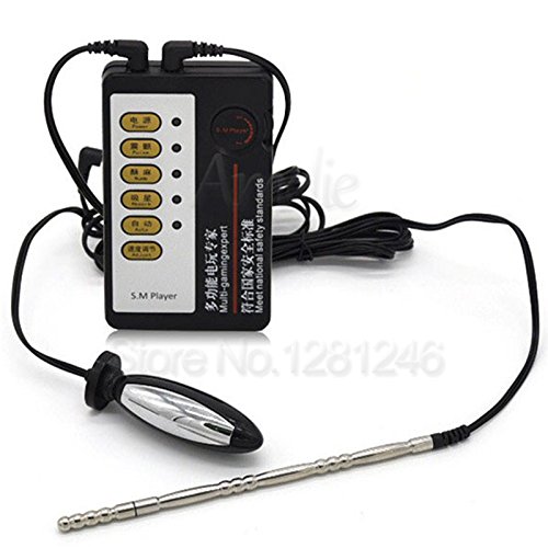 Electric Shock Anal Bullet Vibrator Urethral Sound Pulse Stimulate Electro Shock Urethral Catheter Penis Plug Dilator Sex Toys 1 set