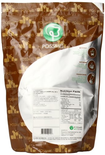 Possmei Bubble Tea Mix Instant Powder, Vanilla, 2.2 Pound