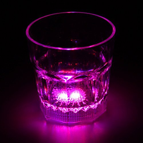 LED-Highlights Led Glas Becher Cocktailglas 250 ml Led Farbwechsel bunt mit Batterie wechselbar Bar Kunststoff Trinkglas… – Bild 7