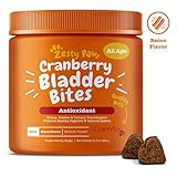 Cranberry Soft Chews for Dogs - Kidney, Bladder & Urinary Tract Wellness Supplement - With D Mannose & Organic Astragalus + Antioxidants - Natural Immune System Booster - Bacon Flavor - 90 Count