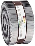 Kona Cotton Solids Stormy Skies Roll Up 40 2.5-inch Strips Jelly Roll Robert Kaufman RU-774-40