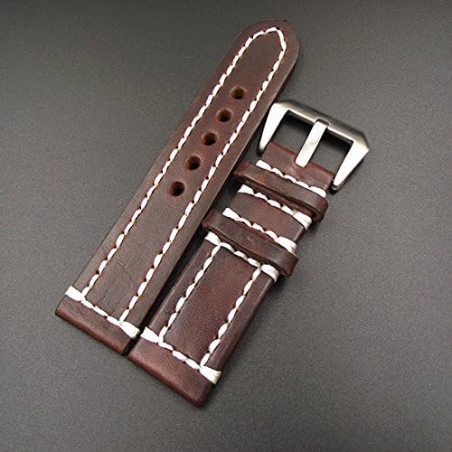 1PCS High quality 22MM genuine leather handmade Watch band watch strap