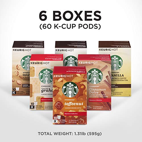 Starbucks Flavored Coffee K-Cup Variety Pack for Keurig Brewers, 6 boxes of 10 (60 total K-Cup pods) - //coolthings.us