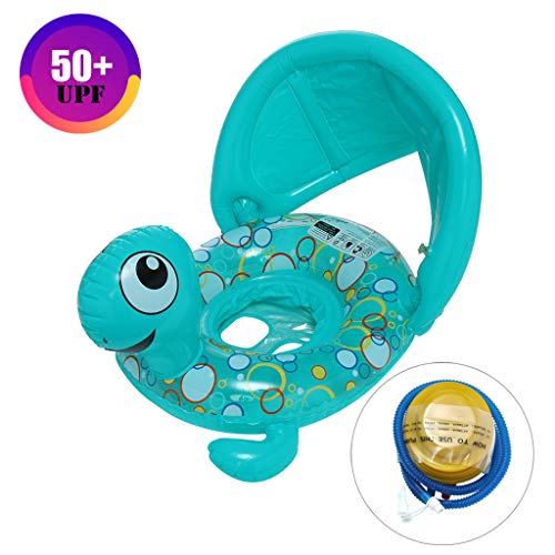 ChunYiYi Baby Pool Float with Sun Protection Canopy&Safety Seat