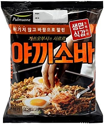 [Pulmuone]Dried Bonito Seafood Yaki Soba 5EA/Hand-made Textured Noodle/Japanese Taste/Buldak