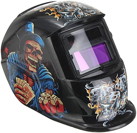 WELDTOOLS Welding Helmet Auto Darkening Solar Powered Weld/Grind Selectable Mask Protector for Arc Tig Mig Grinding Plasma Cutting