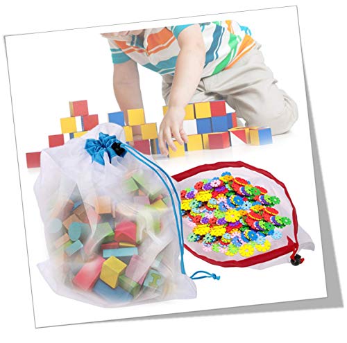 Reusable Produce Bags, 20PCS - 18 Washable Mesh Bag, 2 Mini Bag with Eco Friendly Toy Fruit Vegetable Produce Bags with Drawstrings for Home Shopping Grocery Storage - 3 Various Sizes 12x17In,12x14In,