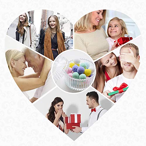 Girl Gift - Candy Color Cotton Ball Colorful Cotton Ball Glass Aromatherapy Cup-Essential oil Diffuser Refills-Spa- Aromatherapy,by HOSSIAN
