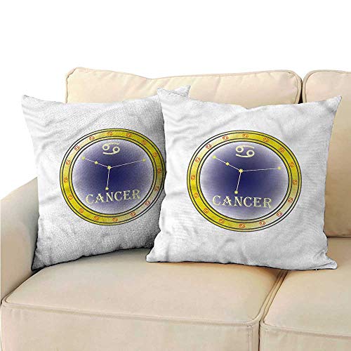 Ediyuneth Pillowcases Queen Zodiac Cancer Stars Constellation 18