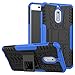 Nokia 6 Case, KimBoo Dual Layer Shock-Absorption Armor Cover Full-Body Protective Case with Kickstand Combo PC+TPU Back for Nokia 6 (Blue)