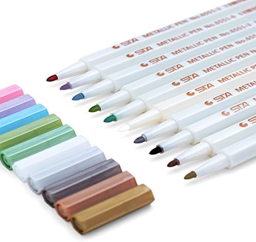Paint Markers Pens Set - 10 Colors of Watercolor Daubers For Card Making, DIY Photo Album, Kids, Boys, Girls, Man, Women