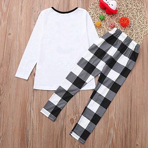 Pyjamas Set Amcool Halloween Drucken Schlafanzug Baumwolle Pyjama Langarm Pyjamahose Nachtwasche Hausanzug Tops Plaid Hosen Familie Sleepwear Amazon De Bekleidung