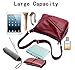 Molodo Women PU Leather Big Shoulder Bag Purse Handbag Tote Bags Black