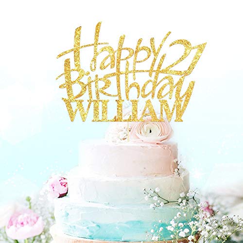 Happy Birthday Cake Topper Party Decoration. Personalised