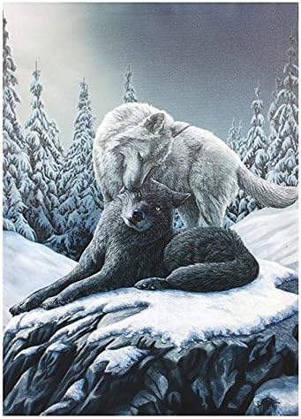 Large Snow Kisses Canvas by Lisa Parker