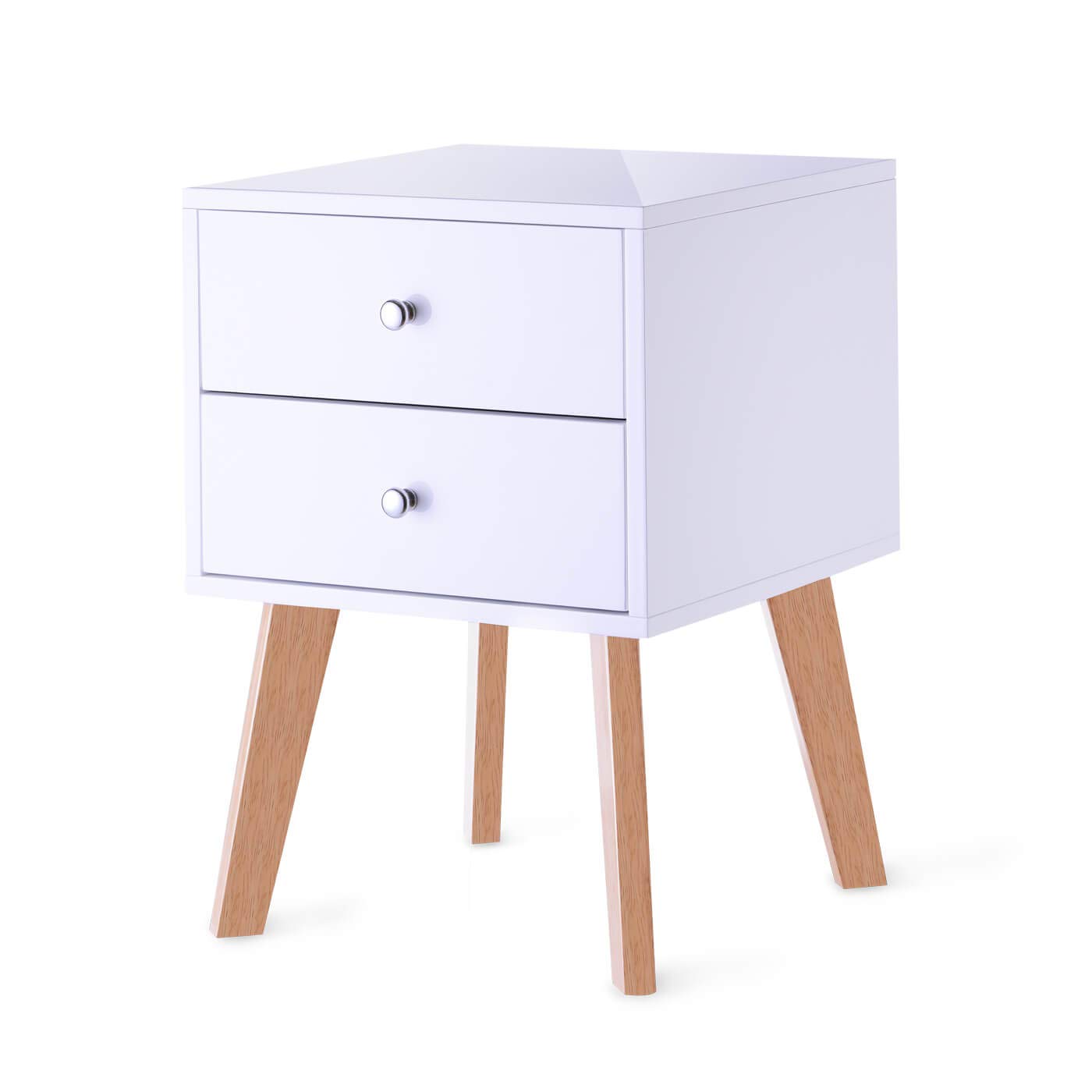 Best Wood And White End Table Set Of 2