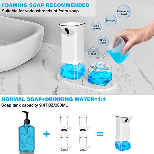 ibowee 350ml/12oz Touchless Hand Sanitizer Dispenser,Automatic Soap Dispenser, Wall-Mounted 2 Adjustable Liquid Soap for… - Image 3