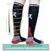 Compression Socks (Cushioned, Graduated Compression, Unisex for Men and Women) (One Pair) (Black) (US Men: 8-11 / US Women: 9-12)