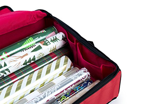 Christmas Storage Organizer - Wrapping Paper Storage and Under-bed Storage Container for Holiday Storage of Gift Bags, Wrapping Paper, Ribbon, and Bows