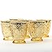 Koyal Wholesale Vintage Glass Candle Holder - Votive Tea Light Candleholders -Décor for Dinner Parties, Holidays, Weddings & Birthdays - 3 x 2.75, Antique Gold (Pack of 6)