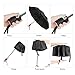FEM0R Compact Travel Umbrella, 10 Ribs 210T Folding Waterproof & Windproof, Auto Open Close, Black