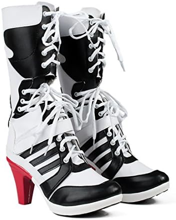 Fly Costume Womens Cosplay White PU Pleather Shoes High Heel Boots (Female US 10.5)