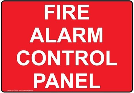 Amazon Co Jp メタルサイン ファイヤーアラームコントロールパネルラベル 英語のテキスト付き レッド 10 14in Diy 工具 ガーデン