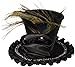 Forum Novelties Women's Mini Top Hat with Rose Costume Accessory, Black, One Size