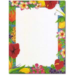 Amazon.com : Colorful Hawaiian Luau Flowers Laser &amp; Inkjet Computer ...