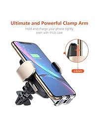 TORRAS Wireless Car Charger Mount, Auto Clamping 10W 7.5W Qi Fast Wireless Charger and Air Vent Phone Holder Compatible with iPhone Xs Max XR Xs 8 8 Plus, Samsung Galaxy S10e S10 S10 Plus S9 S8+ Note8