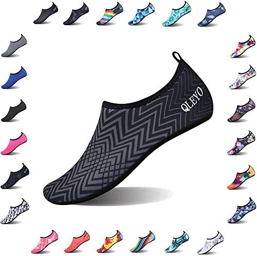 Jjyee Water Shoes for Women and Men Barefoot Quick/Dry Aqua Socks Slip/on for Beach Swim Pool Surf Yoga(Starry Sky,M 38/39)