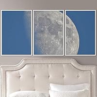3 Piece Framed Canvas Wall Art Lunar Canvas Prints Home Artwork Decoration for Living Room,Bedroom - 16