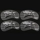 Mintbon 24Styles Eyebrow Grooming Stencil Kit Template Shaping Shaper DIY Tools