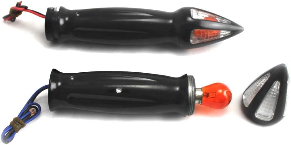 Motorbike Grips with Indicators for 1" 25mm handlebars, Black - Image 5