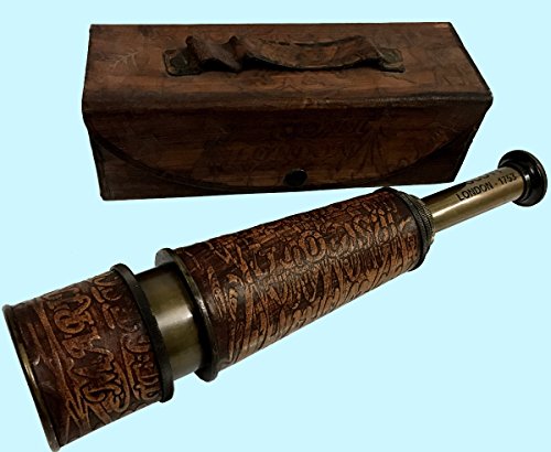 Vintage Heavy Brass R & J. Beck Antique Maritime Ltd London 1914 Single Eye Pocket Spyglass Binocular Monocular AWUSATC 012