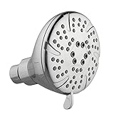 AquaBliss High Pressure 6 Function Shower Head - Perfect Wall Mount, Angle Adjustable Showerhead for Home Spa - w/ Free Plumber's Tape - Chrome